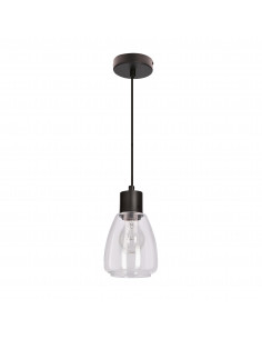 CANDELLUX MOLDO lampa wisząca czarny 1x40W E27 klosz bezbarwny 31-35066