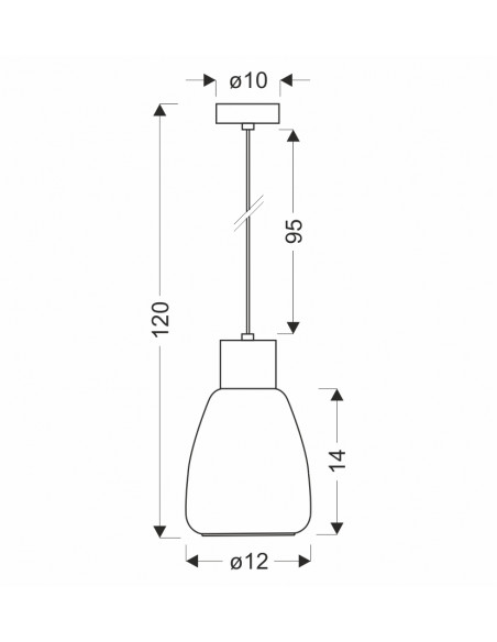 CANDELLUX MOLDO lampa wisząca czarny 1x40W E27 klosz bursztynowy 31-35073
