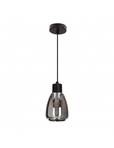 CANDELLUX MOLDO lampa wisząca czarny 1x40W E27 klosz dymiony 31-35080