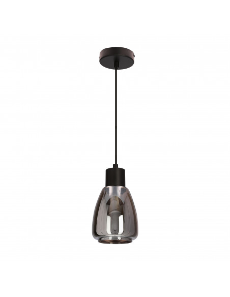 CANDELLUX MOLDO lampa wisząca czarny 1x40W E27 klosz dymiony 31-35080