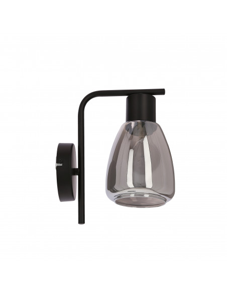 CANDELLUX MOLDO lampa kinkiet 1x40W E27 klosz dymiony 21-35097