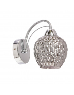 CANDELLUX TOBIAS lampa kinkiet chromowy 1x40W E27 klosz dymiony 21-35240