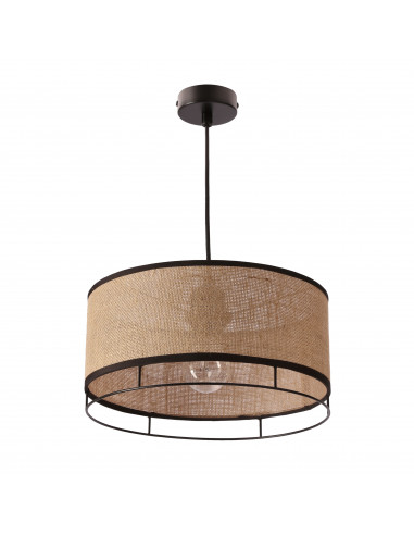CANDELLUX Ardi lampa sufitowa czarny 1x40W E27 abażur żółty 31-38388