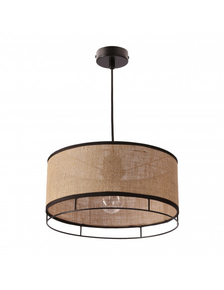 CANDELLUX Ardi lampa sufitowa czarny 1x40W E27 abażur żółty 31-38388