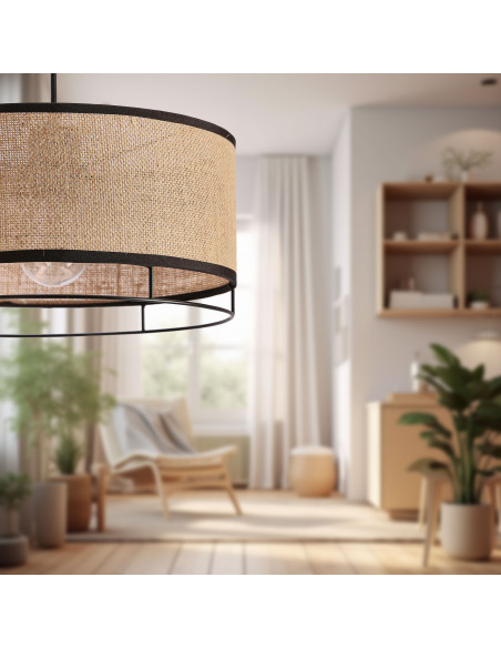 CANDELLUX Ardi lampa sufitowa czarny 1x40W E27 abażur żółty 31-38388