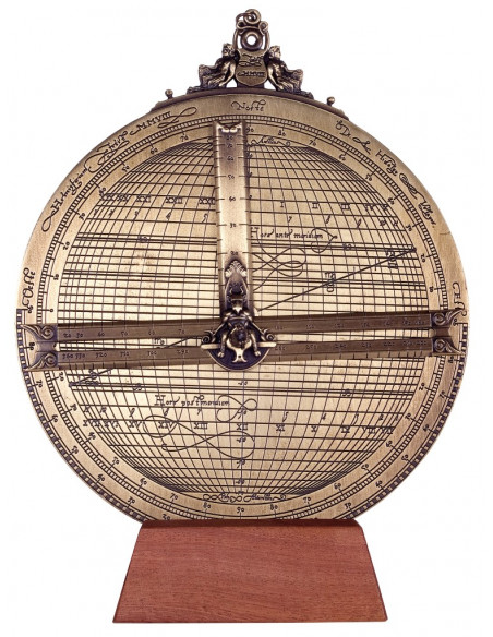 Wielkie mosiężne astrolabium Rojas– średnica 20 cm – reprodukcja – H34