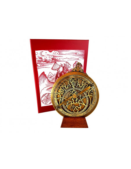 Wielkie mosiężne astrolabium Rojas– średnica 20 cm – reprodukcja – H34