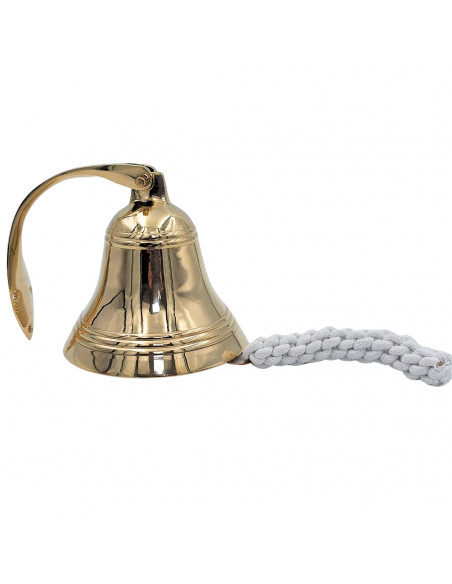 Dzwon Okrętowy Mosiężny Średnica 13 cm - Marynistyczna Dekoracja - HB30/5