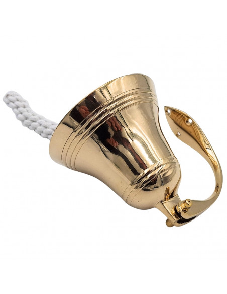 Dzwon Okrętowy Mosiężny Średnica 13 cm - Marynistyczna Dekoracja - HB30/5