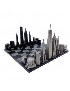 Designerskie Szachy Skyline New York ze stali nierdzewnej – NY