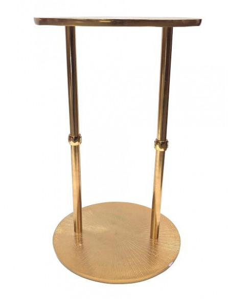 Stolik Metalowy Złoty Okrągły - Dekoracja glamour – 1051A