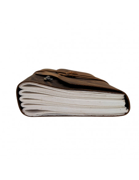 Notes Skórzany Retro z Kluczykiem i Paskiem 200 stron 18 x 13 cm - AH02