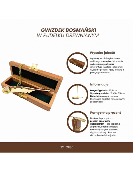 Gwizdek Bosmański w Pudełku Drewnianym – NC103186