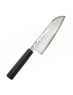 TOJIRO Shippu Black Japoński Nóż Santoku VG-10 16,5 cm FD-1597
