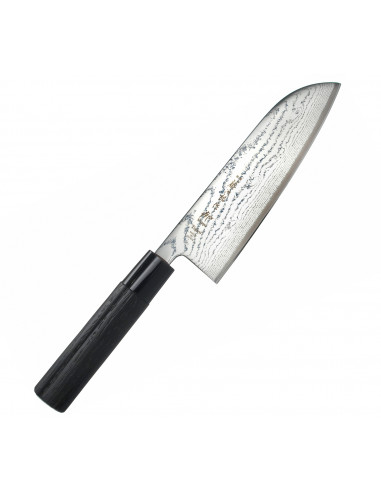 TOJIRO Shippu Black Japoński Nóż Santoku VG-10 16,5 cm FD-1597
