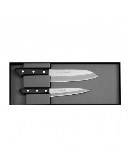Tojiro Basic VG-10 Zestaw Nóż Santoku 16,5 cm + uniwersalny 13,5 cm