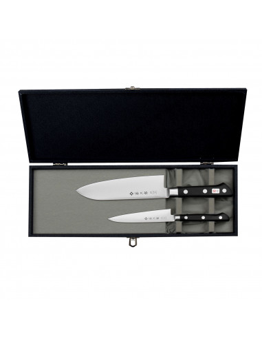 TOJIRO DP3 Zestaw Santoku 17 cm + Uniwersalny 12