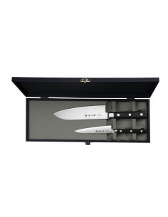 Tojiro DP37 Nóż Santoku 17 cm + Uniwersalny 12 cm