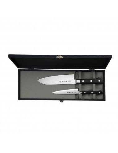 Tojiro DP37 Nóż Santoku 17 cm + Uniwersalny 12 cm