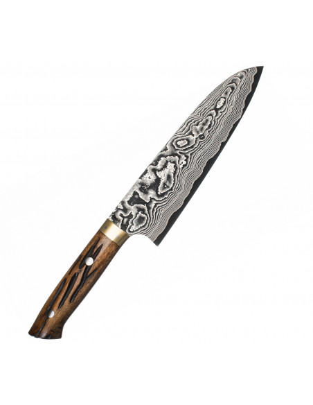 Takeshi Saji YBB Ręcznie kuty nóż Santoku 18cm VG-10