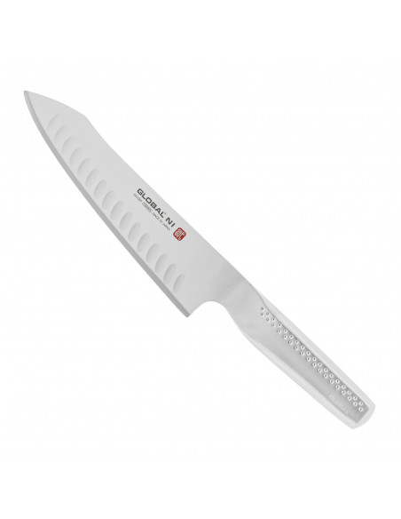 Global NI Orientalny nóż szefa kuchni 20cm - żłobiony