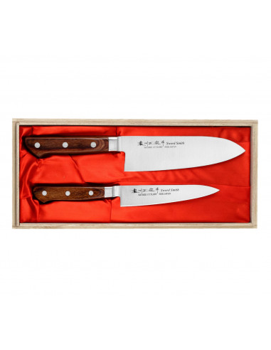 SATAKE Kotori Japoński Zestaw 2 Noży Uniwersalny + Santoku
