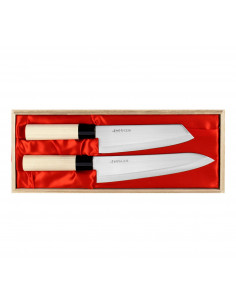 SATAKE Megumi Japoński Zestaw Nóży: Bunka + Szefa HG8167W