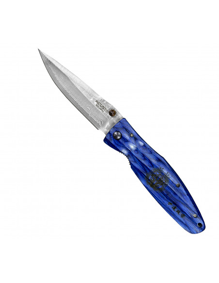 Mcusta Sengoku Blue Pakka Damascus VG-10 8,6 cm