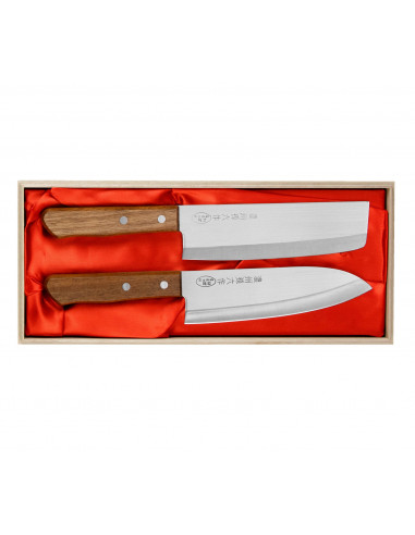 SATAKE Tomoko Japoński Zestaw Santoku + Nakiri HG8373W