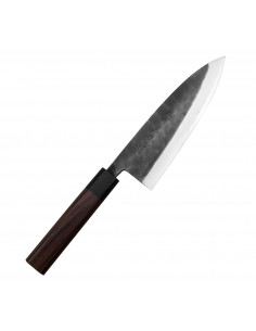 Hideo Kitaoka Shirogami Black Oktagon Nóż Deba 18cm