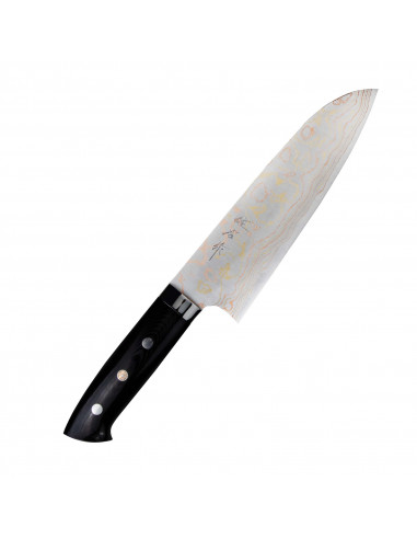 Takeshi Saji Blue Steel Nóż Santoku ręcznie kuty 18 cm