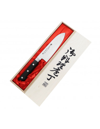 Satake Noushu Nóż Santoku 17cm w drewnianym pudełku