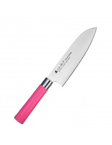 SATAKE Macaron Pink Japoński Nóż Santoku 17 cm 807-265