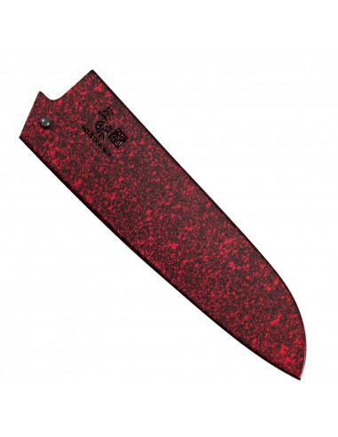 Drewniany pokrowiec "Saya" na nóż Santoku 18cm