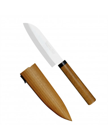 KANETSUNE Japoński Nożyk z Drewnianą pochwą 10,5 cm KC-077