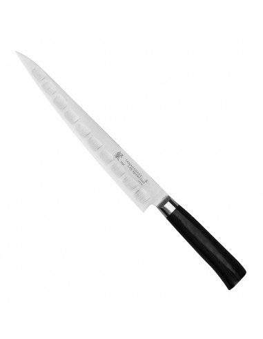 Tamahagane SAN Black VG-5 Nóż Sujihiki żłobiony 24 cm