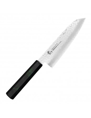 SAKAI TAKAYUKI Nanairo Green Nóż Santoku 17 cm