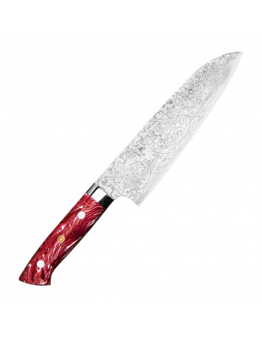 Takeshi Saji Red Turquoise R2 Nóż Santoku 18 cm