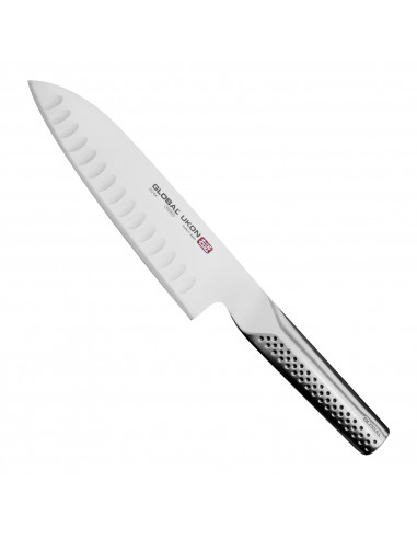GLOBAL Ukon Japoński Nóż Santoku Żłobiony 18,5 cm