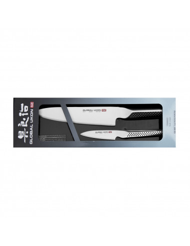 Global Ukon Zestaw Nóż Szefa kuchni 20 cm + Nóż do obierania 9 cm