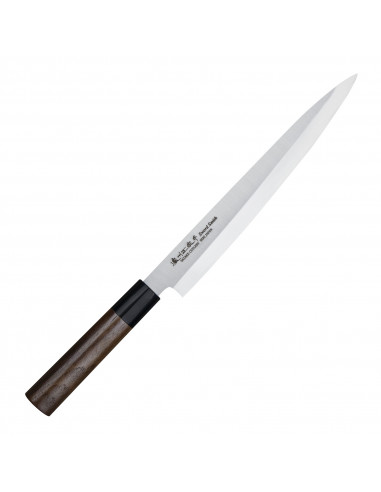 Satake Cutlery Mfg Kenta Walnut Nóż Yanagi Sashimi 21 cm