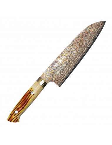 Takeshi Saji OBB Black VG-10 Color Nóż Santoku 18 cm