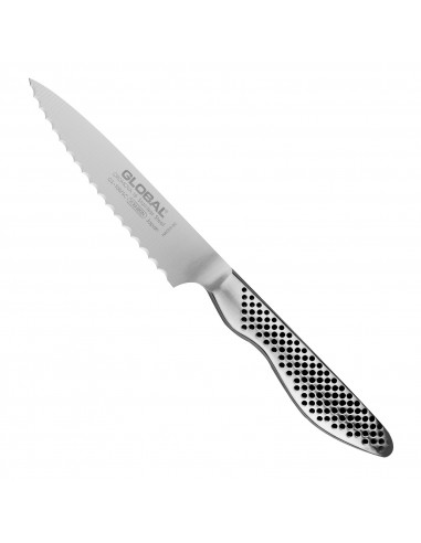 GLOBAL Japoński nóż uniwersalny 11,5 cm ząbkowany GS-108/SC
