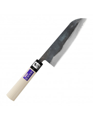 Kanetsune Aogami2 Kurouchi Nóż Santoku 16,5 cm