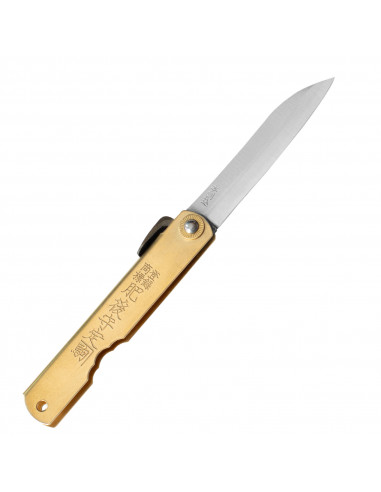 Nóż kieszonkowy Shirogami Higonokami Sasaha Brass 7,9 cm