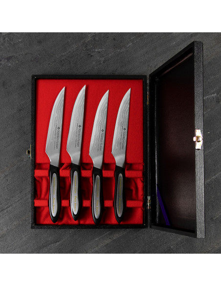 TOJIRO Flash Zestaw 4 Noży do Steków 11 cm