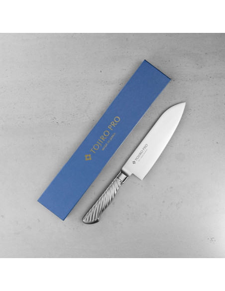 TOJIRO Pro VG-10 Japoński Nóż Santoku 17 cm F-895