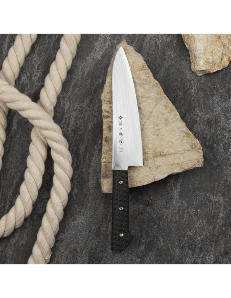 TOJIRO Gai Damascus Japoński Nóż Szefa kuchni VG-10 18 cm F-1352