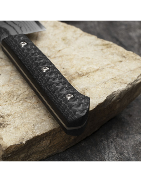 TOJIRO Gai Damascus Japoński Nóż Santoku VG-10 17 cm F-1351