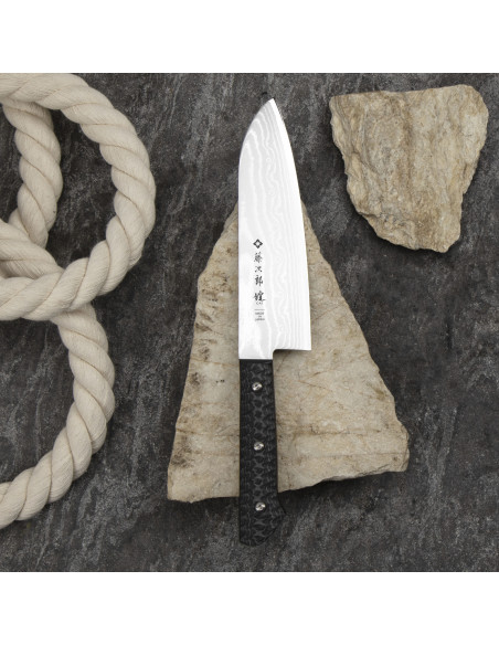 TOJIRO Gai Damascus Japoński Nóż Santoku VG-10 17 cm F-1351